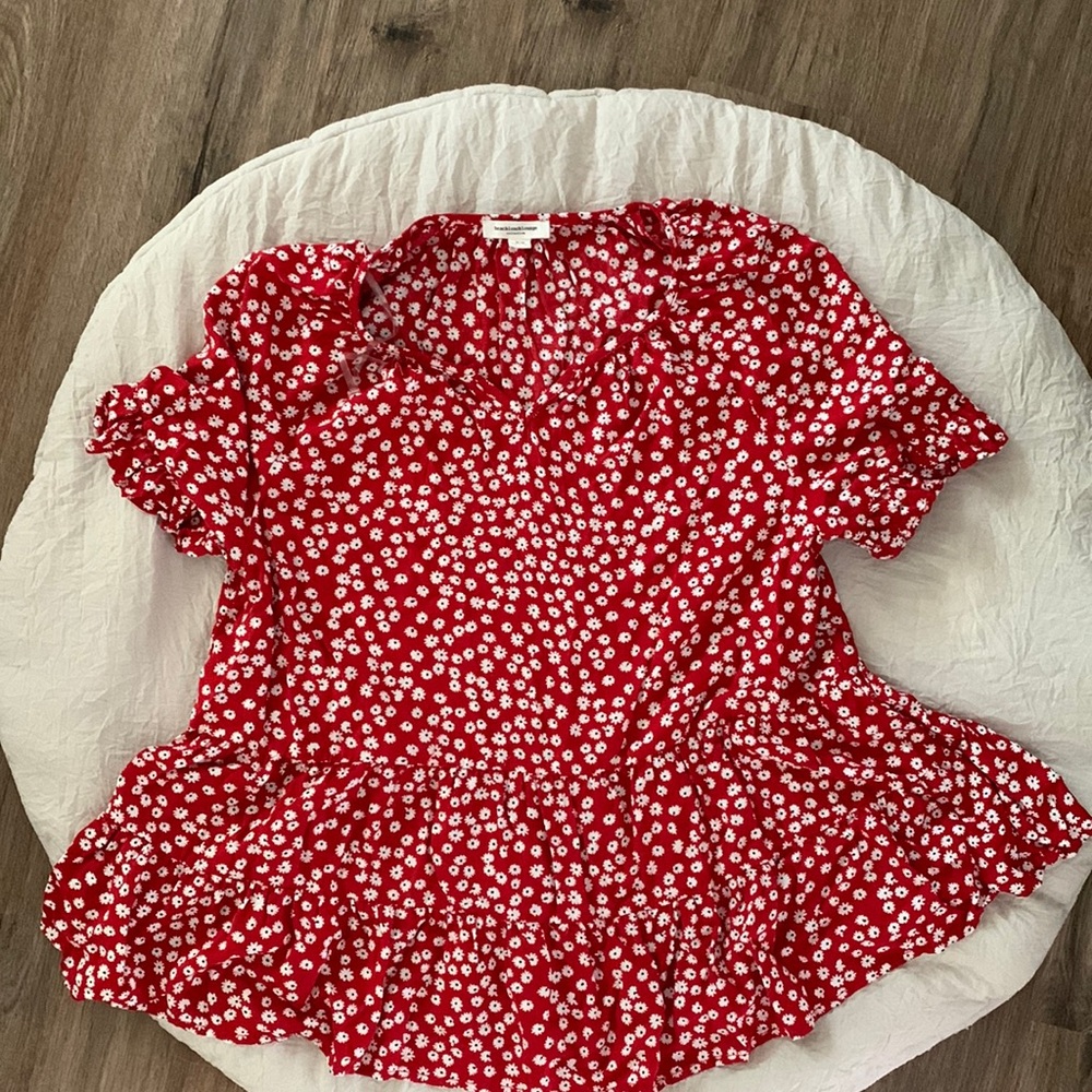 NWOT floral boho babydoll top
